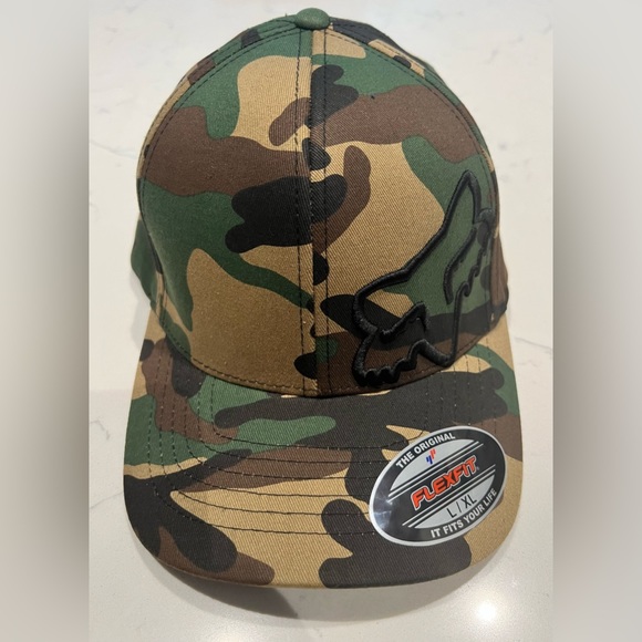 Fox Racing Men's Flex 45 Flexfit Hat L/XL Camo - Picture 1 of 3
